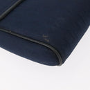 Christian Dior Trotter Canvas Shoulder Bag Navy Gold Auth bs30159-15