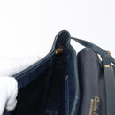 Christian Dior Trotter Canvas Shoulder Bag Navy Gold Auth bs30159-19