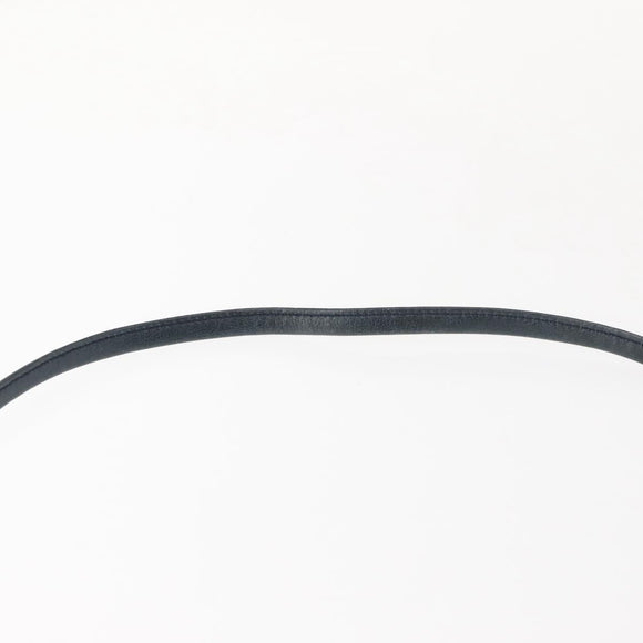 Christian Dior Trotter Canvas Shoulder Bag Navy Gold Auth bs30159