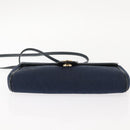 Christian Dior Trotter Canvas Shoulder Bag Navy Gold Auth bs30159-5