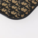 Christian Dior Trotter Canvas Clutch Bag Navy Gold Auth bs30160-15