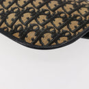 Christian Dior Trotter Canvas Clutch Bag Navy Gold Auth bs30160-16