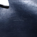 Christian Dior Trotter Canvas Clutch Bag Navy Gold Auth bs30160-9