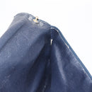 Christian Dior Trotter Canvas Clutch Bag Navy Gold Auth bs30160-11