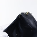 Christian Dior Trotter Canvas Clutch Bag Navy Gold Auth bs30160-12