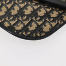 Christian Dior Trotter Canvas Clutch Bag Navy Gold Auth bs30160-14
