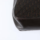 Christian Dior Trotter Canvas Shoulder Bag Brown Silver Auth bs30163-15