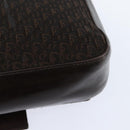 Christian Dior Trotter Canvas Shoulder Bag Brown Silver Auth bs30163-16