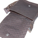 Christian Dior Trotter Canvas Shoulder Bag Brown Silver Auth bs30163-18