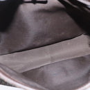 Christian Dior Trotter Canvas Shoulder Bag Brown Silver Auth bs30163-11