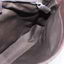 Christian Dior Trotter Canvas Shoulder Bag Brown Silver Auth bs30163-20