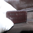 Christian Dior Trotter Canvas Shoulder Bag Brown Silver Auth bs30163-12