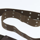 Christian Dior Trotter Canvas Shoulder Bag Brown Silver Auth bs30163-8