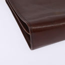 Christian Dior Shoulder Bag Leather Brown Gold Auth bs30166-9