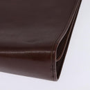 Christian Dior Shoulder Bag Leather Brown Gold Auth bs30166-14