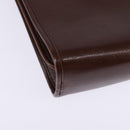 Christian Dior Shoulder Bag Leather Brown Gold Auth bs30166-15