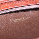 Christian Dior Shoulder Bag Leather Brown Gold Auth bs30166-11