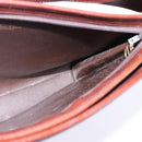 Christian Dior Shoulder Bag Leather Brown Gold Auth bs30166-17