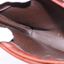 Christian Dior Shoulder Bag Leather Brown Gold Auth bs30166-18