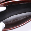 Christian Dior Shoulder Bag Leather Brown Gold Auth bs30166-19