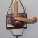 Christian Dior Shoulder Bag Leather Brown Gold Auth bs30166-20