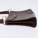 Christian Dior Shoulder Bag Leather Brown Gold Auth bs30166-3