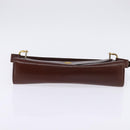 Christian Dior Shoulder Bag Leather Brown Gold Auth bs30166-5
