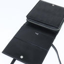 Christian Dior Trotter Canvas Wallet Shoulder Bag PVC Black Silver Auth bs30176-8