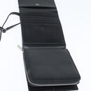 Christian Dior Trotter Canvas Wallet Shoulder Bag PVC Black Silver Auth bs30176-9