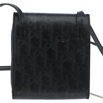 Christian Dior Trotter Canvas Wallet Shoulder Bag PVC Black Silver Auth bs30176 - 0