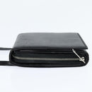 Christian Dior Trotter Canvas Wallet Shoulder Bag PVC Black Silver Auth bs30176-3