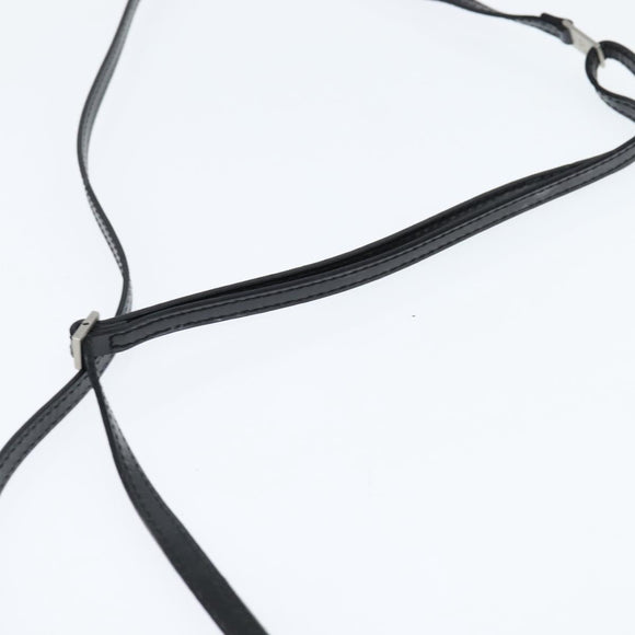 Christian Dior Trotter Canvas Wallet Shoulder Bag PVC Black Silver Auth bs30176