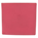 HERMES Bastia Coin Purse Leather Pink Silver Auth bs30177-3