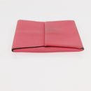 HERMES Bastia Coin Purse Leather Pink Silver Auth bs30177-4