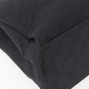 GUCCI GG Canvas Bamboo Hand Bag Nylon Black Silver 002 1015 Auth bs30178-14