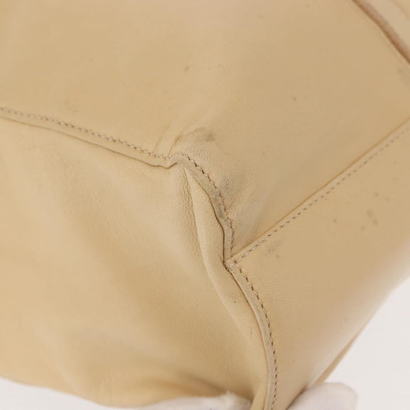 LOEWE Tote Bag Nappa leather Beige Gold Auth bs30179