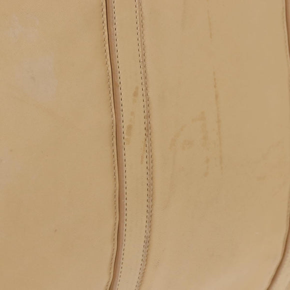 LOEWE Tote Bag Nappa leather Beige Gold Auth bs30179