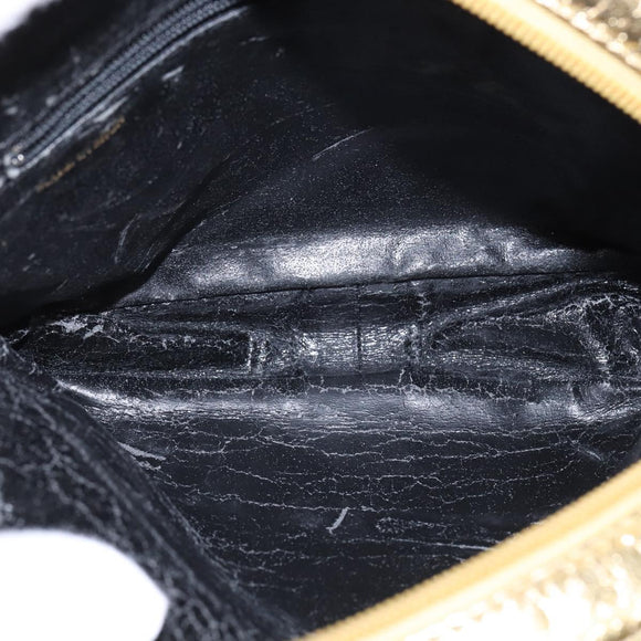 LOEWE Anagram Shoulder Bag Leather Gold Auth bs30180