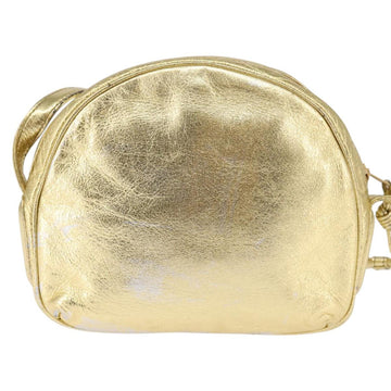 LOEWE Anagram Shoulder Bag Leather Gold Auth bs30180 - 0