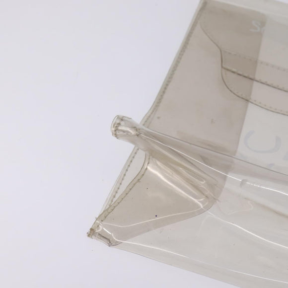 HERMES Vinyl Kelly Hand Bag Vinyl Clear Auth bs30181