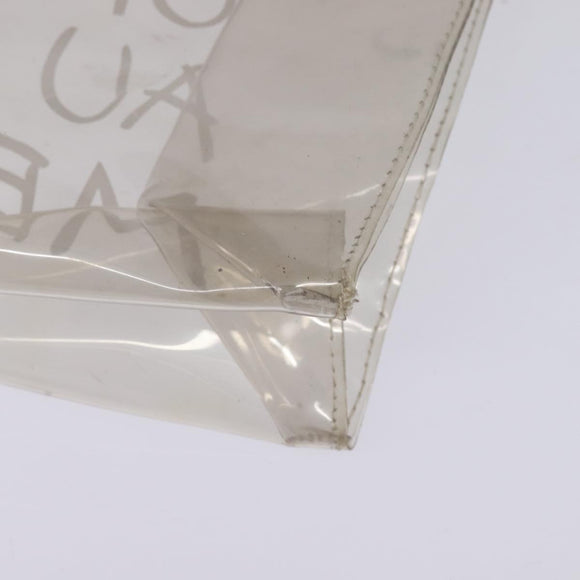 HERMES Vinyl Kelly Hand Bag Vinyl Clear Auth bs30181