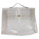 HERMES Vinyl Kelly Hand Bag Vinyl Clear Auth bs30181-13