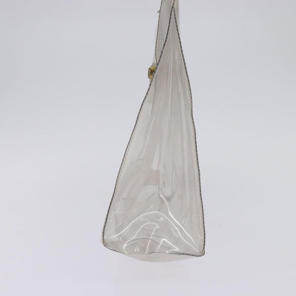 HERMES Vinyl Kelly Hand Bag Vinyl Clear Auth bs30181