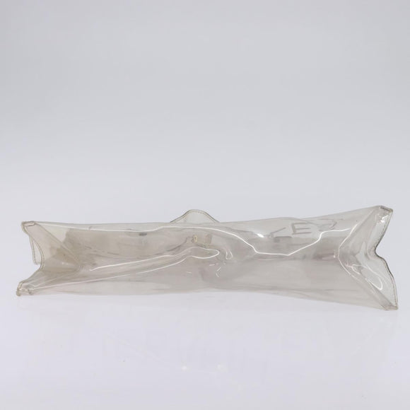 HERMES Vinyl Kelly Hand Bag Vinyl Clear Auth bs30181