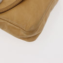 CHANEL Waist Pouch Lamb Skin Beige Gold CC Auth bs30183-9