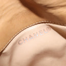 CHANEL Waist Pouch Lamb Skin Beige Gold CC Auth bs30183-11
