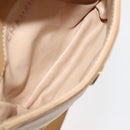 CHANEL Waist Pouch Lamb Skin Beige Gold CC Auth bs30183-12