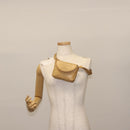 CHANEL Waist Pouch Lamb Skin Beige Gold CC Auth bs30183-20