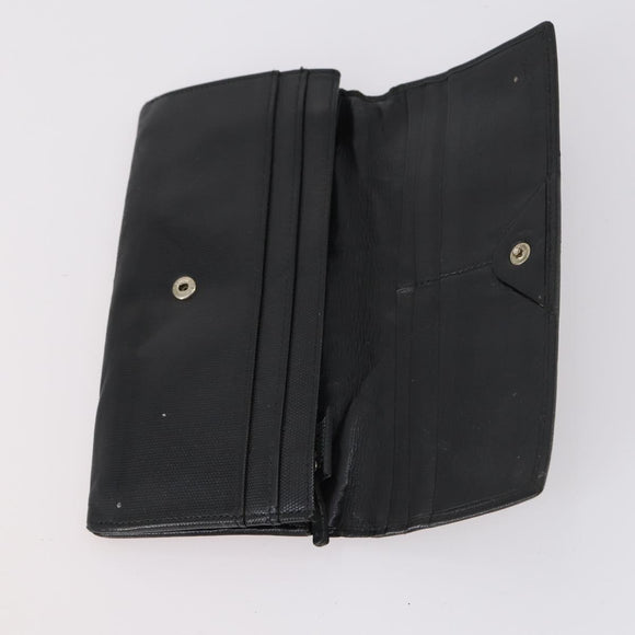 FENDI Zucca Canvas Wallet Leather 7Set Black Brown Auth bs30186