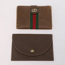 GUCCI Wallet Leather 7Set Black Brown Auth bs30188-17